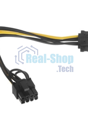 Кабель питания SATA Cablexpert CC-PCIE-SATA-20CM, PCIe 8pin/Sata 15pin, 20 см, пакет