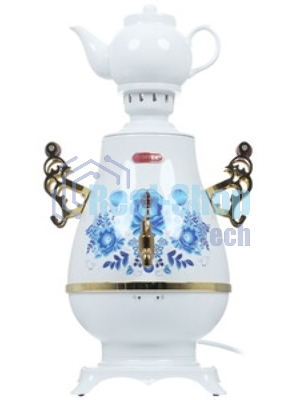 Самовар Centek CT-0092 B (черн+рисунок+золото), 4.0л, 2300 Вт, поддерж.t + LED индикатор