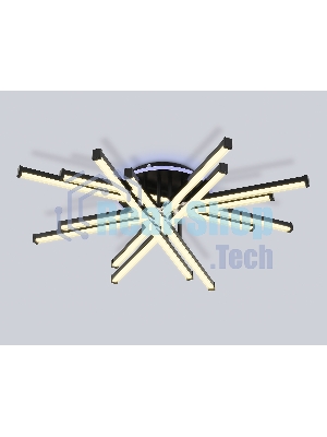 Потолочный светодиодный светильник Ambrella light FL6276 BK 119W черный 3000K-6400K+RGB 800*800*165 (ПДУ ИК)