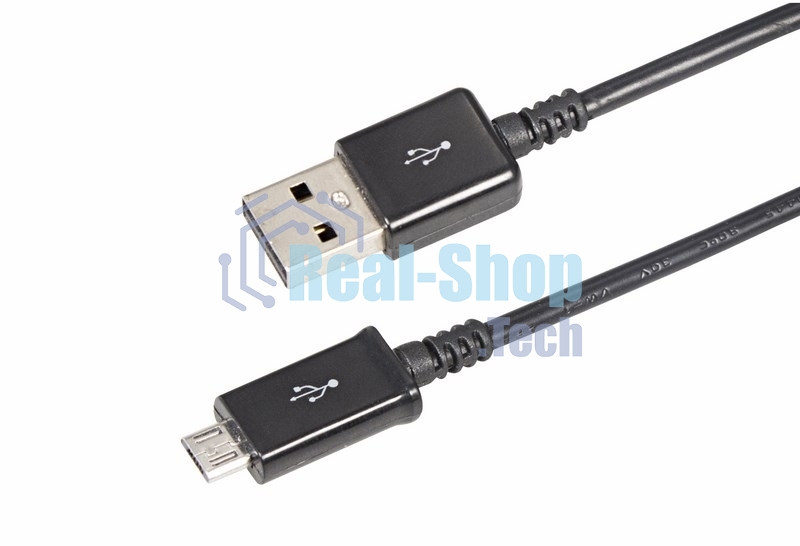 Кабель Rexant USB кабель microUSB длинный штекер 1М черный