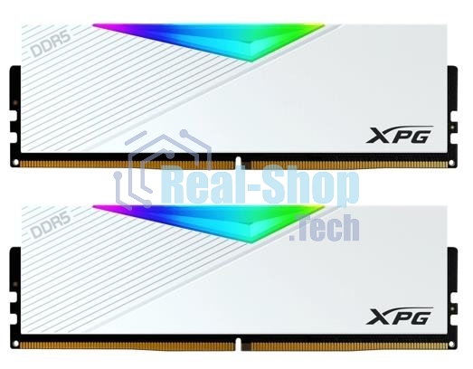 Оперативная память XPG Lancer, DDR5, 64GB (2x32GB), 6000MHz, CL30, DIMM, с радиаторами, RGB, белый
