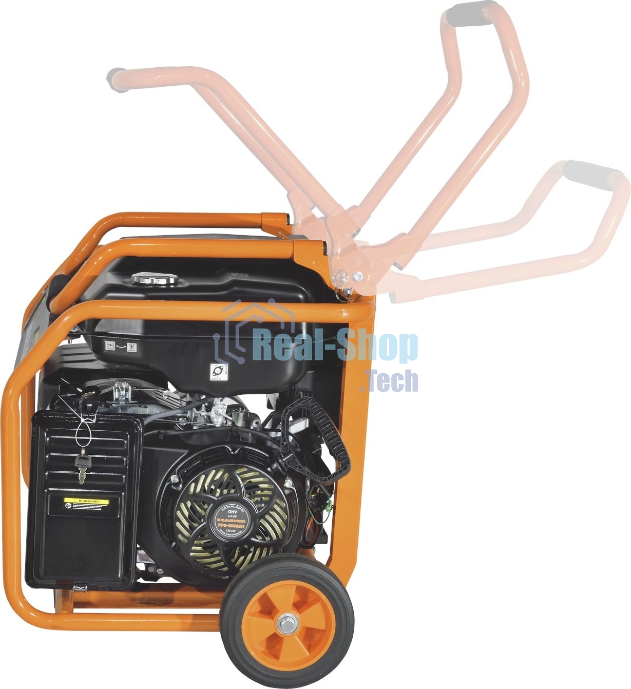 Электрогенератор бензиновый Carver PPG-8000ЕM, 6.5 кВт, 74 дБ, 89 кг