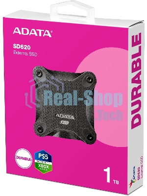 Внешний SSD ADATA SD620, 1TB, USB 3.2 Gen 2 Type-A, R/W 550/480, черный