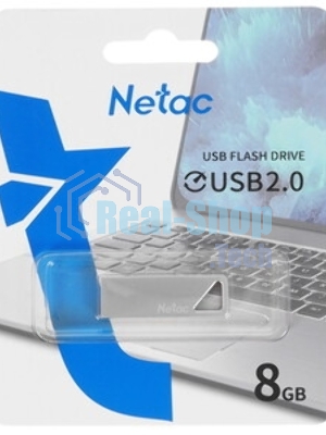 Флешка USB Netac U326 (NT03U326N-008G-20PN), 8Gb, USB 2.0, R/W 50/15, серебристый