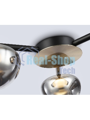 Светильник Ambrella light LH12006/3 BK/GD/SM черный/золото/дымчатый 18W 3000K D640*170