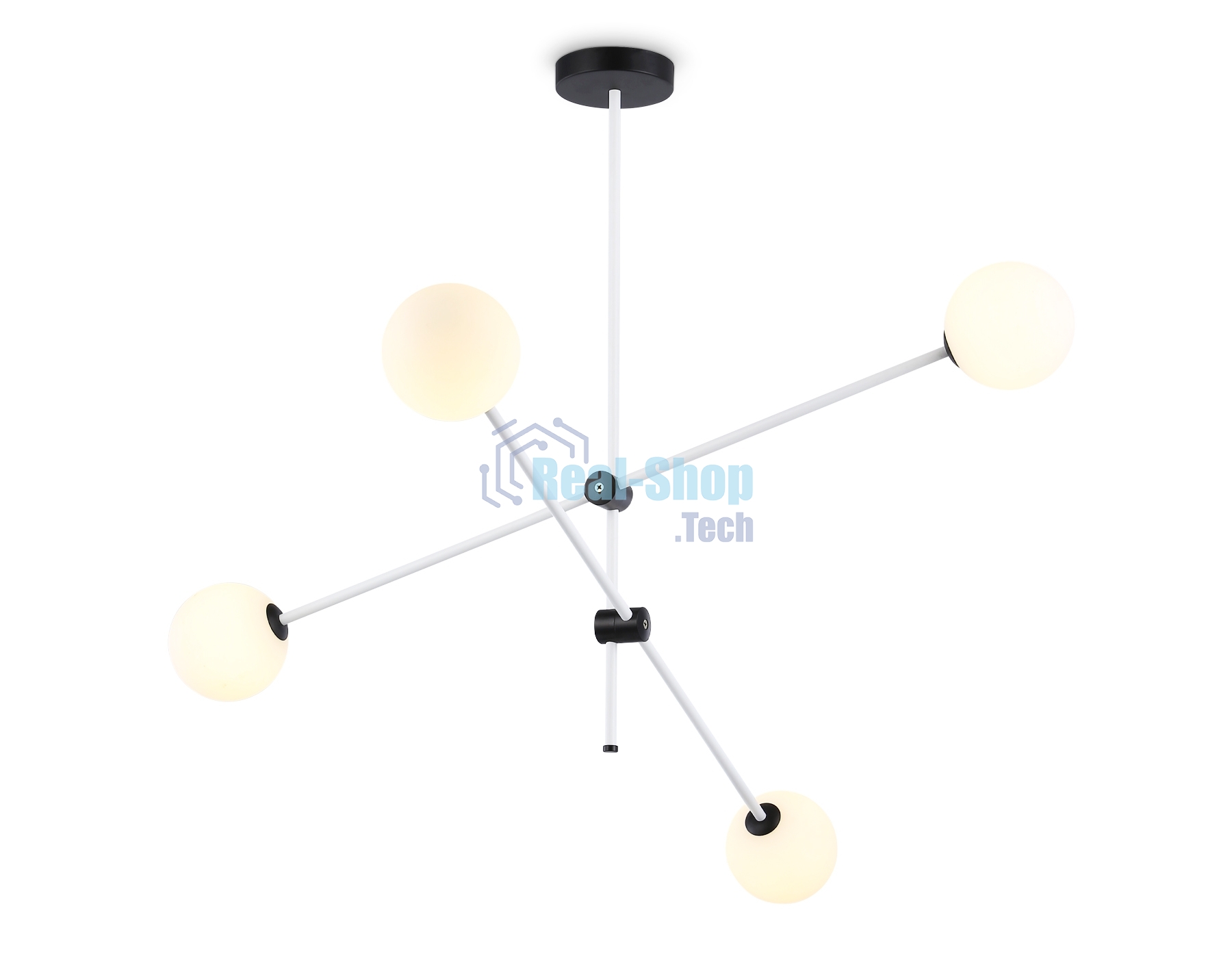 Светитльник Ambrella Light TR2505/4 WH/BK белый/черный G9/4 max 10W D970*700