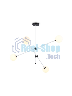 Светитльник Ambrella Light TR2505/4 WH/BK белый/черный G9/4 max 10W D970*700