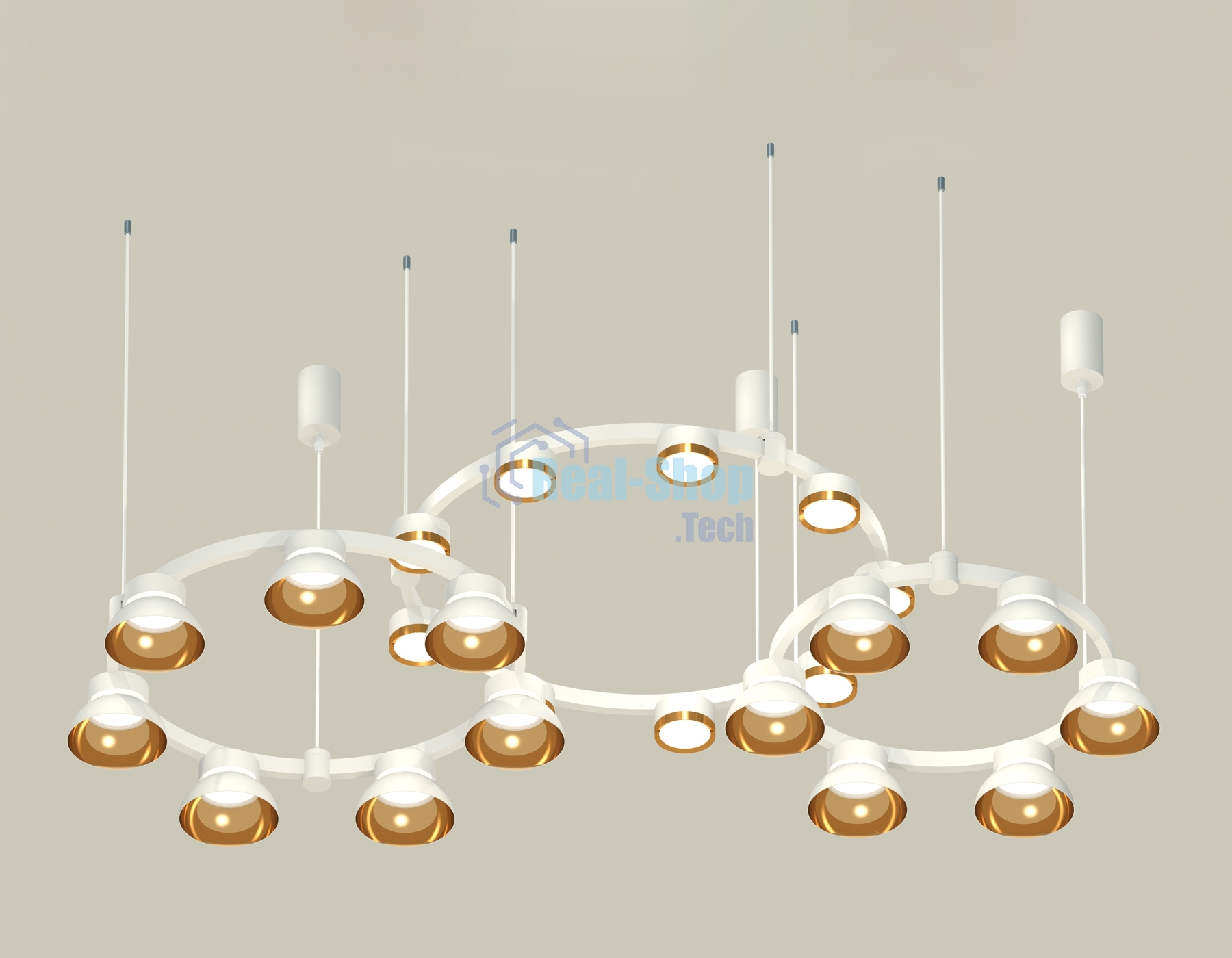 Светильник Ambrella light XR92082000/22 SWH/PYG/CL белый песок/золото желтое полированное/прозрачный GX53