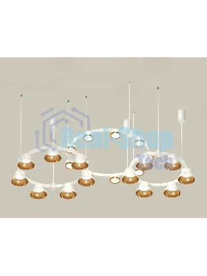 Светильник Ambrella light XR92082000/22 SWH/PYG/CL белый песок/золото желтое полированное/прозрачный GX53