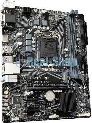 Материнская плата Gigabyte H410M H V2 (2.0/2.1), LGA 1200, Intel H470, 2xDDR4, 4xSATA, 1xM.2, 1xPCIe 3.0 x16, 2xPCIe 3.0 x1, 1xHDMI, 1xVGA, 1x 1Gb LAN, 2xUSB-A 3.2 Gen 1, 4xUSB-A 2.0, 3x3.5 мм, 7.1, Micro ATX