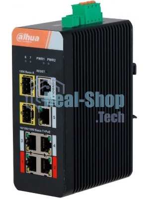 Коммутатор Dahua DH-IS4207-4GT-120 5G 2SFP 4PoE 120W неуправляемый