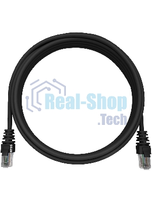 Патч-корд NTSS NTSS-PC-UTP-RJ45-5e-1.0-LSZH-BL NTSS-PC-UTP-RJ45-5E-1.0-LSZH UTP RJ-45 вил.-вилка RJ-45 кат.5E 1м черный LSZH (уп.:1шт) 26AWG