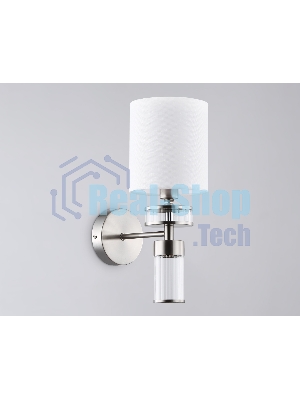 Настенный светильник Ambrella light LH71295 SN/WH никель/белый E14 max 40W 210*130*340