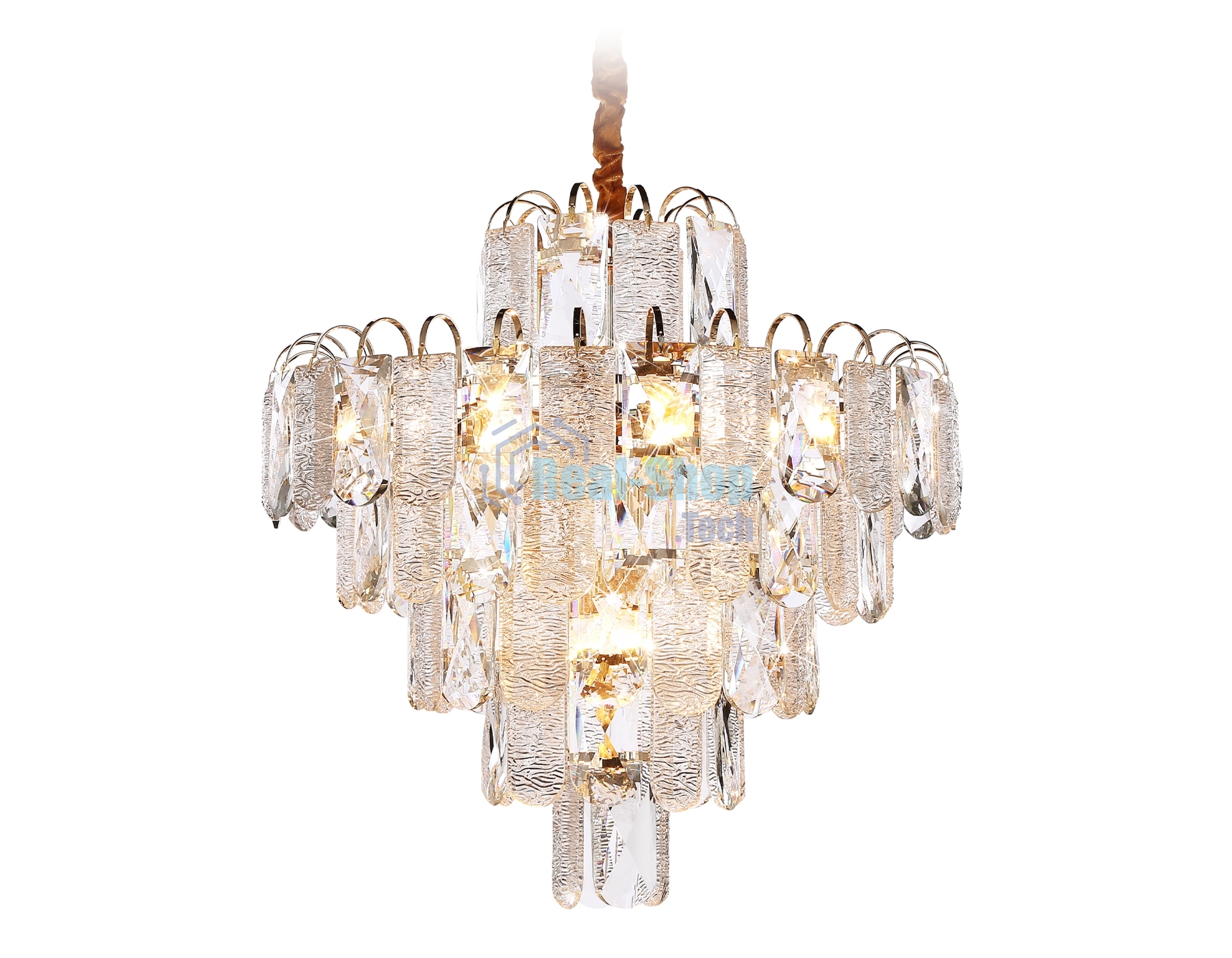 Светильник Ambrella light TR5233/12 SGD/CL/FR золото/прозрачный/белый матовый E27*12 max 40W D600*610