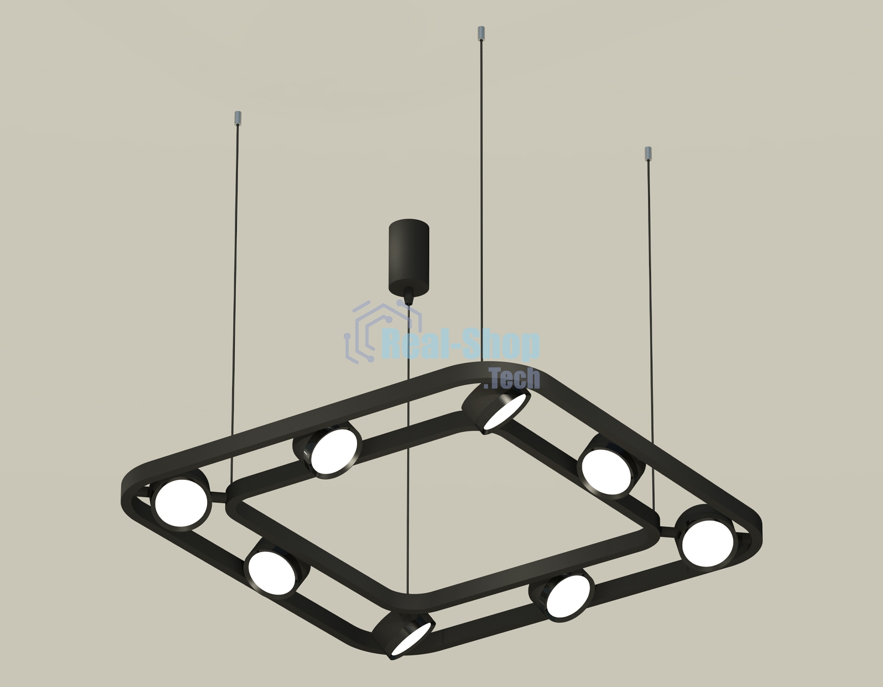 Светильник Ambrella light XB9182100/8 SBK/PBK черный песок/черный полированный GX53 (C9182, N8113)