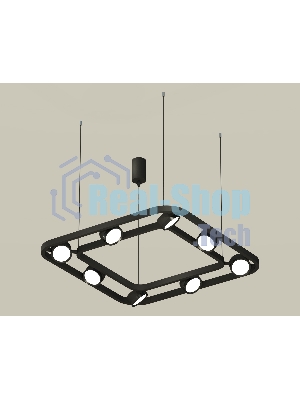 Светильник Ambrella light XB9182100/8 SBK/PBK черный песок/черный полированный GX53 (C9182, N8113)