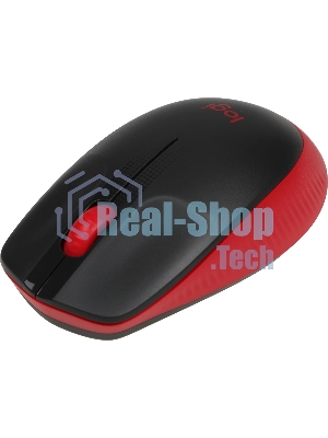 Мышь беспроводная Logitech M190 черный/красный, 1000 dpi, радиоканал, USB, кнопки - 3