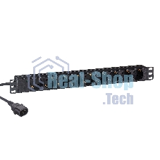 Блок розеток горизонтальный ExeGate ServerPro PDU-19H906 Al-9S-C14-2.5, 19