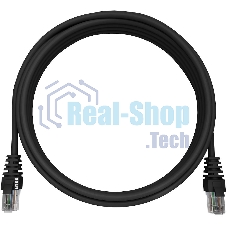 Патч-корд NTSS NTSS-PC-UTP-RJ45-5e-1.5-LSZH-BL NTSS-PC-UTP-RJ45-5E-1.5-LSZH UTP RJ-45 вил.-вилка RJ-45 cat.5e 1.5м черный LSZH (уп.:1шт) 26AWG