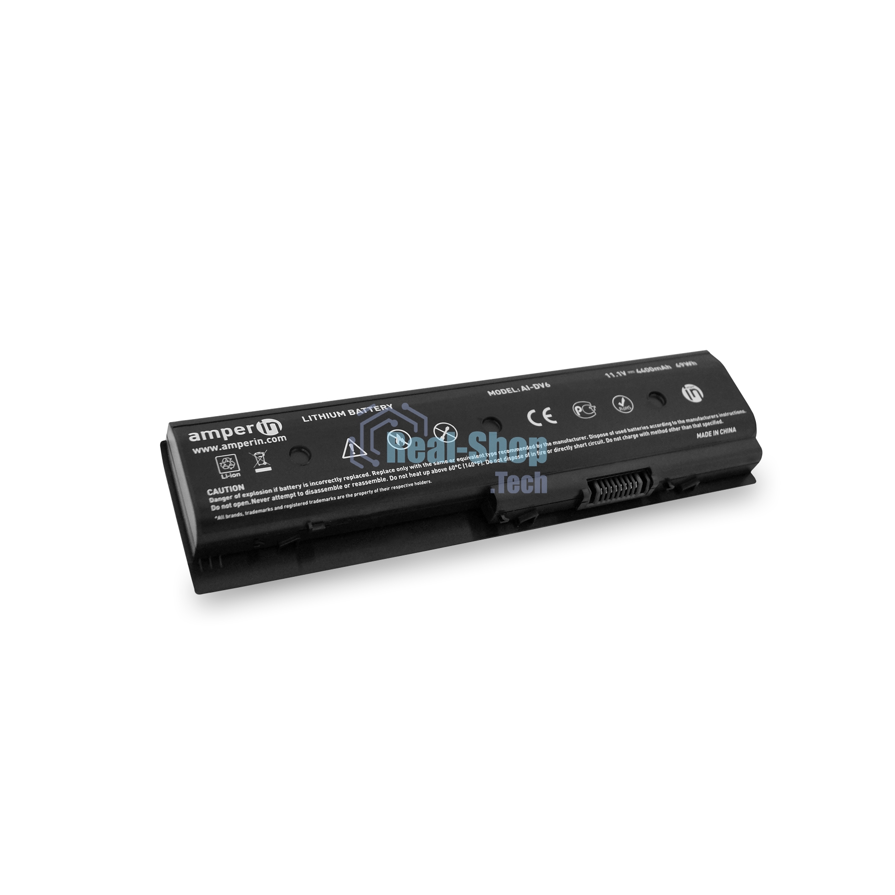 Аккумуляторная батарея Amperin для ноутбука HP DV6-7000 DV6-8000 11.1V 4400mAh (49Wh) AI-HSTNN-LB3N