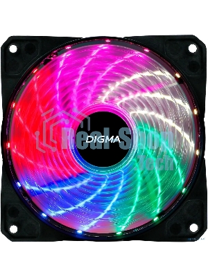 Вентилятор для корпуса Digma DFAN-FRGb2 черный, 120 мм, 1200 об/мин, 23 дБ, 4 pin