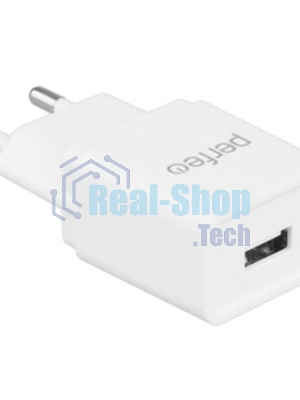 Сетевое зарядное устройство PERFEO с разъемом USB, 2А, белый (I4657)