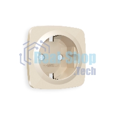 Лицевая панель OMEGA (Бежевый глянец) для электрической розетки с/з QUANT OP3060
