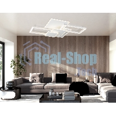 Потолочный светодиодный светильник Ambrella light FA1031/5 WH белый 95W 3000K-6400K 705*500*95 (ПДУ ИК)