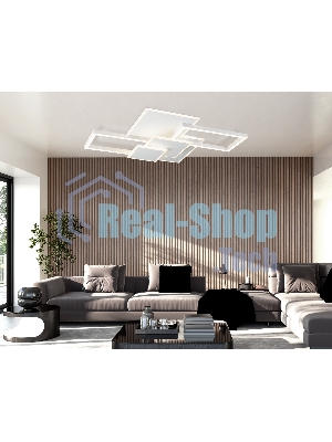 Потолочный светодиодный светильник Ambrella light FA1031/5 WH белый 95W 3000K-6400K 705*500*95 (ПДУ ИК)