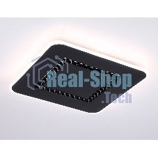Светильник Ambrella light FL51419 BK черный 3000K/4200K/6400K 68W 488*488*40 (ПДУ ИК)