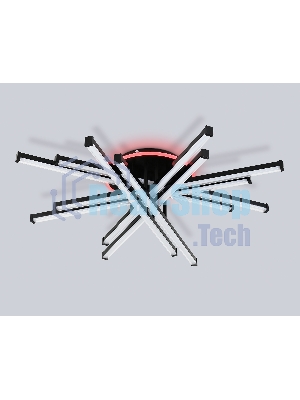 Потолочный светодиодный светильник Ambrella light FL6276 BK 119W черный 3000K-6400K+RGB 800*800*165 (ПДУ ИК)
