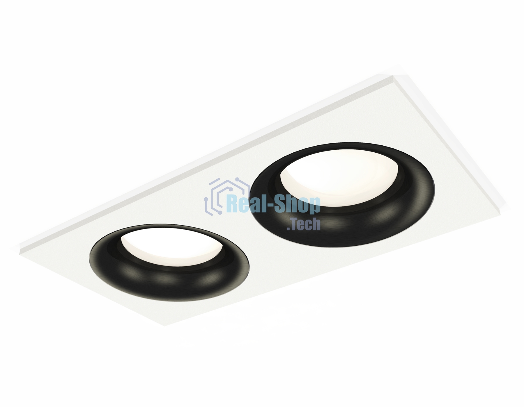 Комплект встраиваемого светильника Ambrella light XC7635002 SWH/PBK белый песок/черный полированный MR16 GU5.3 (C7635, N7011)