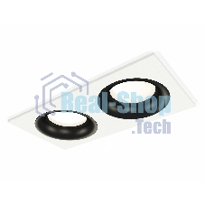 Комплект встраиваемого светильника Ambrella light XC7635002 SWH/PBK белый песок/черный полированный MR16 GU5.3 (C7635, N7011)