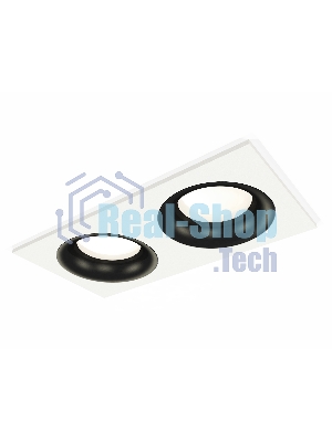 Комплект встраиваемого светильника Ambrella light XC7635002 SWH/PBK белый песок/черный полированный MR16 GU5.3 (C7635, N7011)