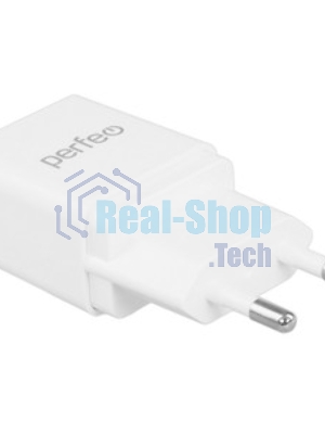 Сетевое зарядное устройство PERFEO с разъемом USB, 2А, белый (I4657)