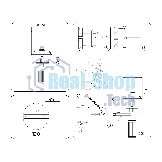 Настенный светильник Ambrella light LH71295 SN/WH никель/белый E14 max 40W 210*130*340