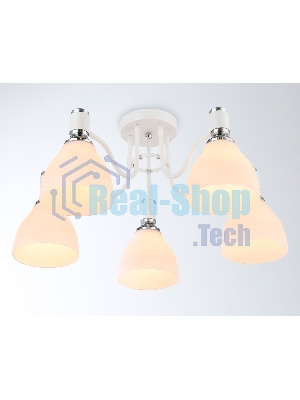 Светильник Ambrella light TR303305/5 WH/CH/FR белый/хром/белый матовый E27*5 max 60W D600*270