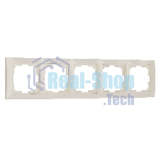 Рамка на 5 постов (слоновая кость, basic) W0052003