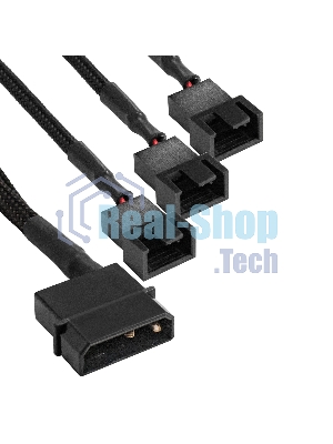 Разветвитель питания для корпусных вентиляторов ExeGate EX-CC-PSU-3xF-0.3 (Molex/3x3/4pin, все разъемы имеют 2 контакта, 0,3м)