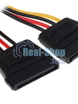 Кабель питания SATA Cablexpert CC-SATAM2F-01, 15pin (M)/2x15pin(F), на 2 SATA устр, 15 см