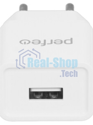 Сетевое зарядное устройство PERFEO с разъемом USB, 2А, белый (I4657)