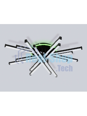 Потолочный светодиодный светильник Ambrella light FL6276 BK 119W черный 3000K-6400K+RGB 800*800*165 (ПДУ ИК)