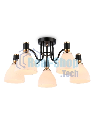 Светильник Ambrella light TR303307/5 BK/GD/FR черный/золото/белый матовый E27*5 max 60W D600*270