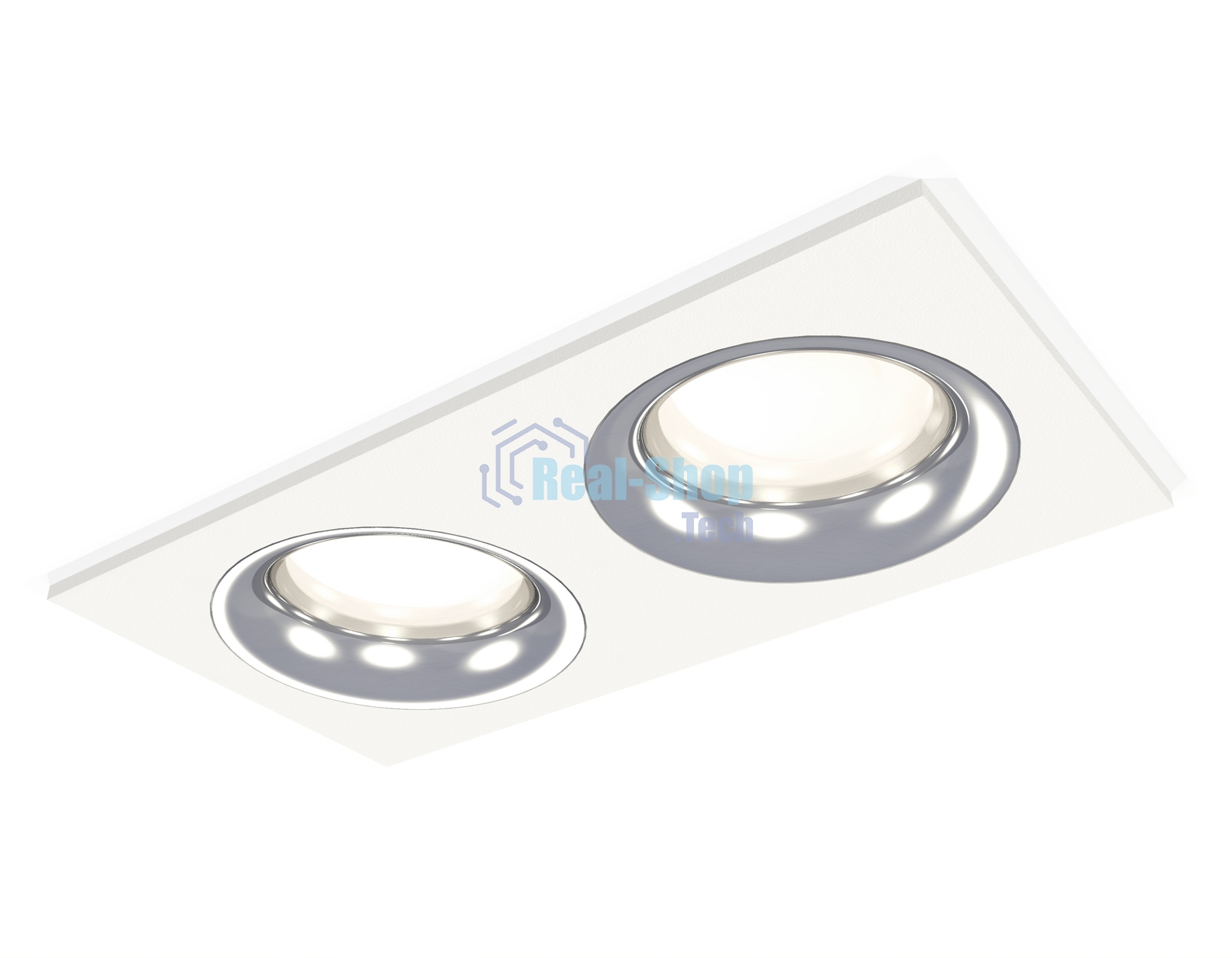 Комплект встраиваемого светильника Ambrella light XC7635003 SWH/PSL белый песок/серебро полированное MR16 GU5.3 (C7635, N7012)