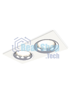 Комплект встраиваемого светильника Ambrella light XC7635003 SWH/PSL белый песок/серебро полированное MR16 GU5.3 (C7635, N7012)