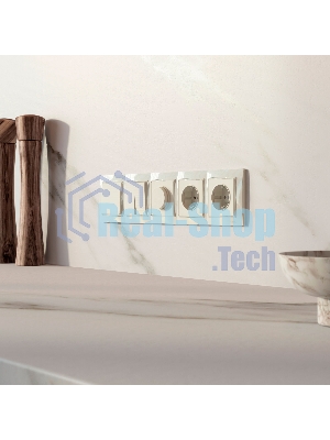Рамка на 5 постов (слоновая кость, basic) W0052003