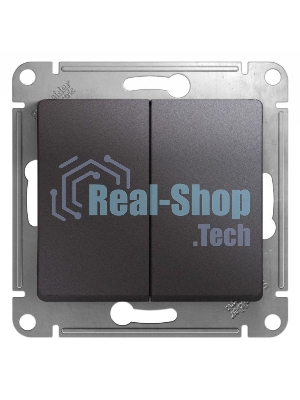 Механизм выключателя 2-кл. СП Glossa сх.5 10А IP20 10AX графит SchE GSL001351