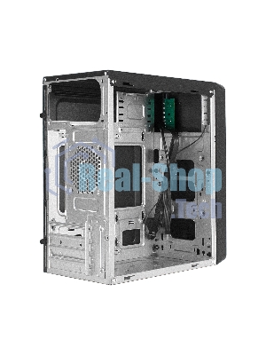 Компьютерный корпус Minitower ExeGate mEVO-7805 (mATX, без БП, 2*USB+1*USB 3.0, аудио, черный, с 2*RGb подсветкой)