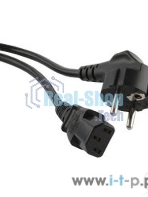 Кабель питания компьютера Hyperline PWC-IEC13-SHM-1.0-BK (Shucko+C13) (3x0.75), 1.0м