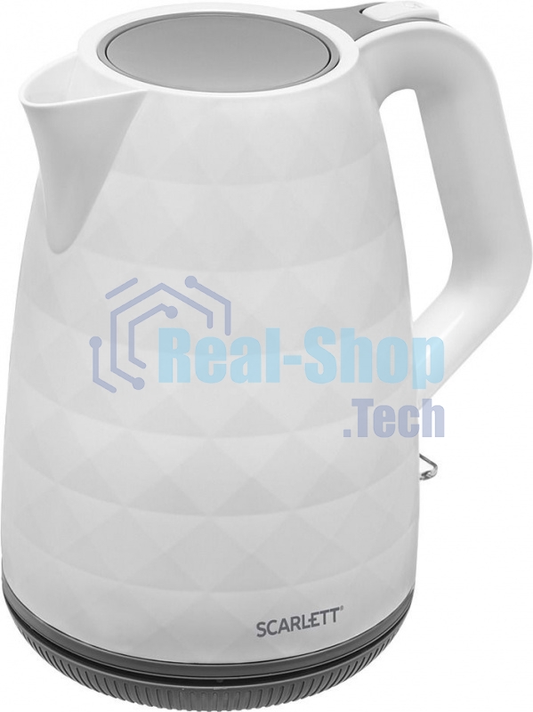 Чайник электрический Scarlett SC-EK18P49 1.7 л, 2200 Вт, белый/серый (корпус: пластик)
